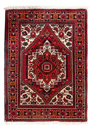 Persisk tæppe - Nomadisk - 69 x 50 cm - creme