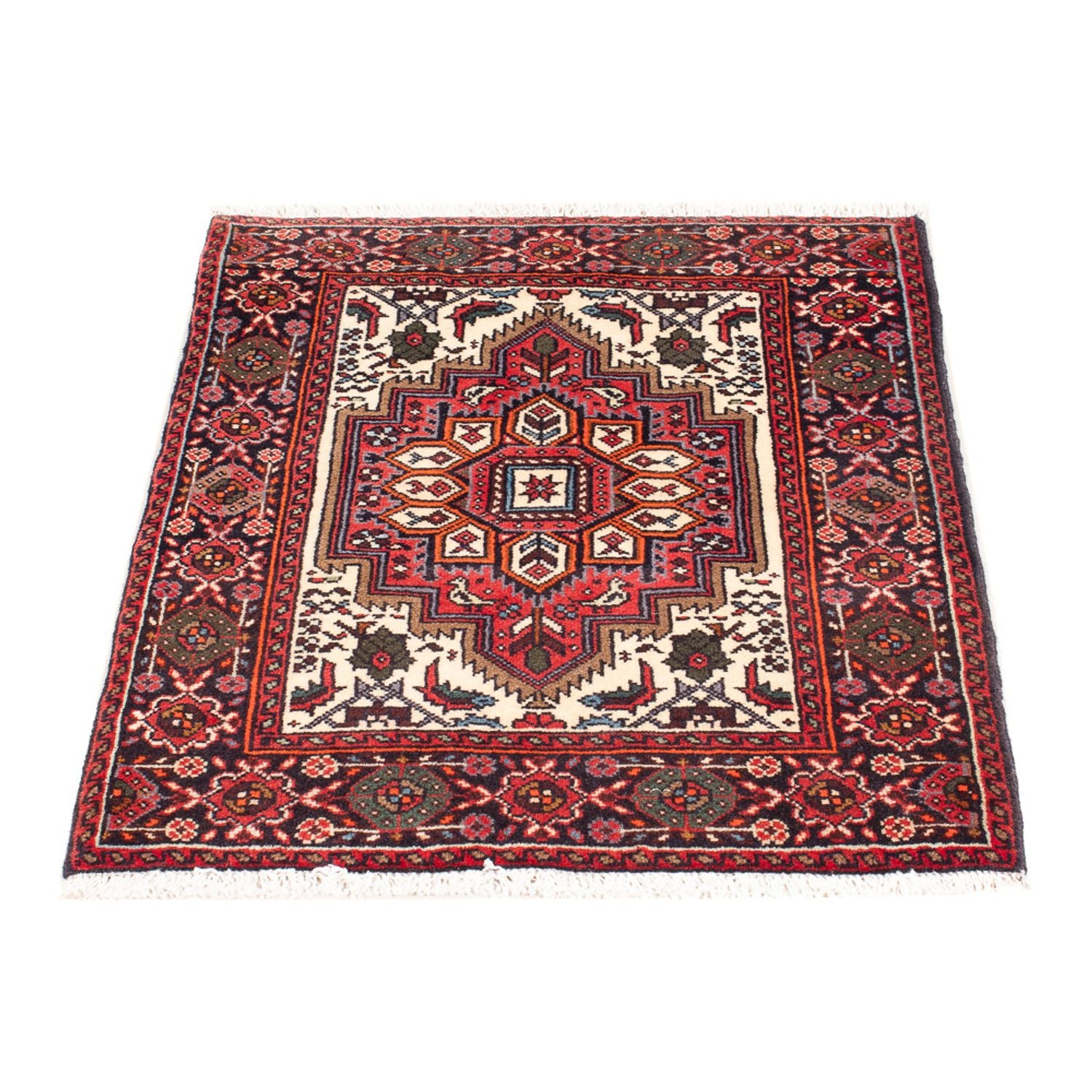 Persisk tæppe - Nomadisk - 68 x 50 cm - creme