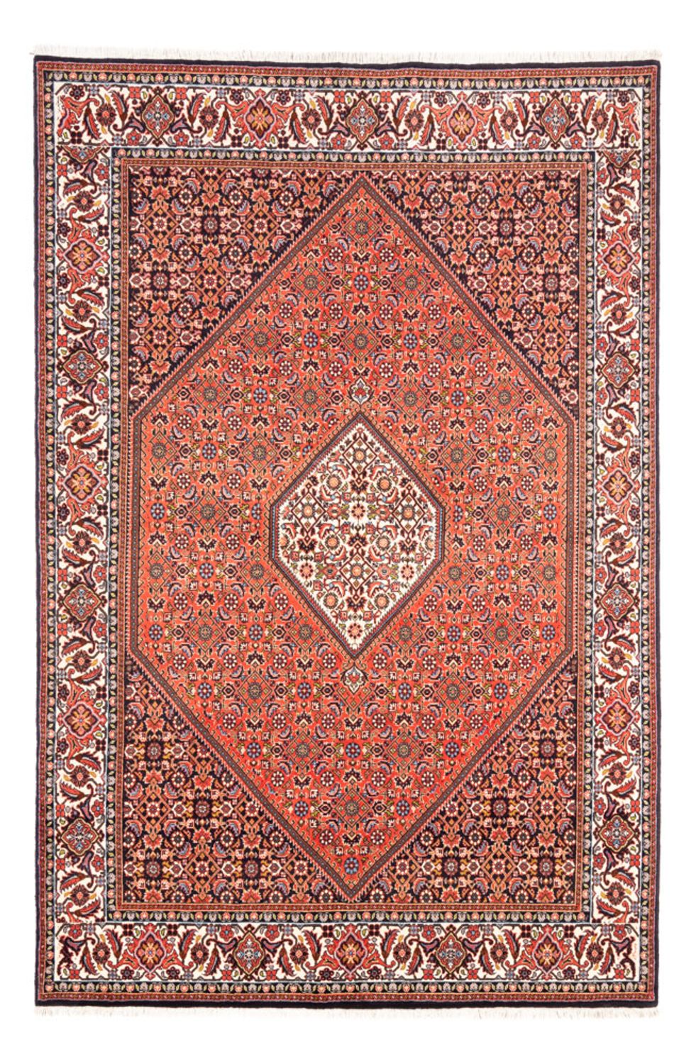 Persisk tæppe - Bijar - 240 x 173 cm - rød