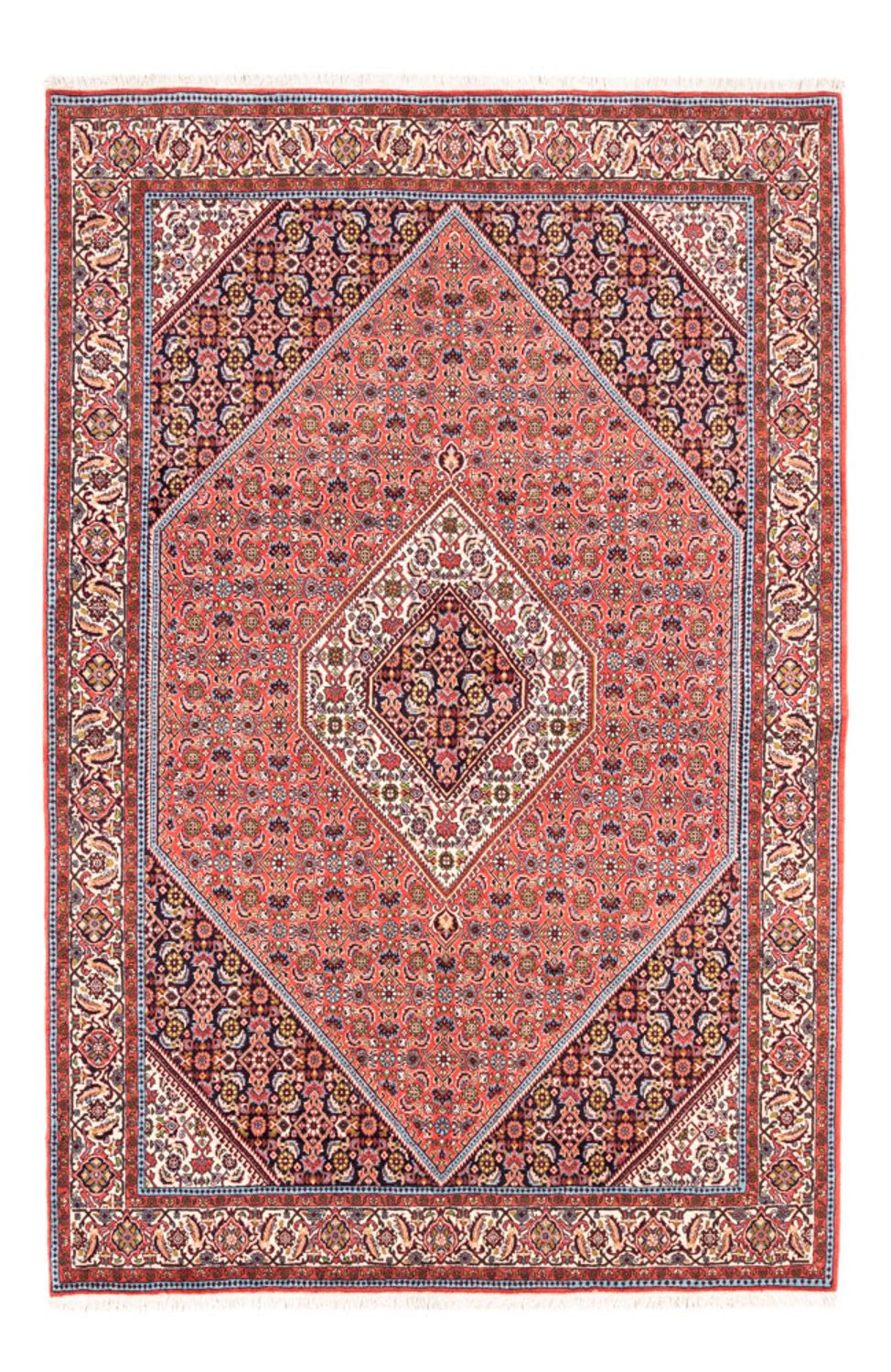 Persisk tæppe - Bijar - 243 x 170 cm - rød