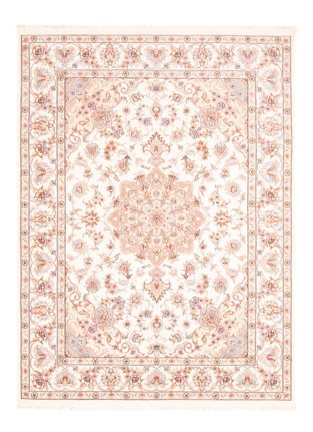Persisk tæppe - Tabriz - 202 x 150 cm - creme