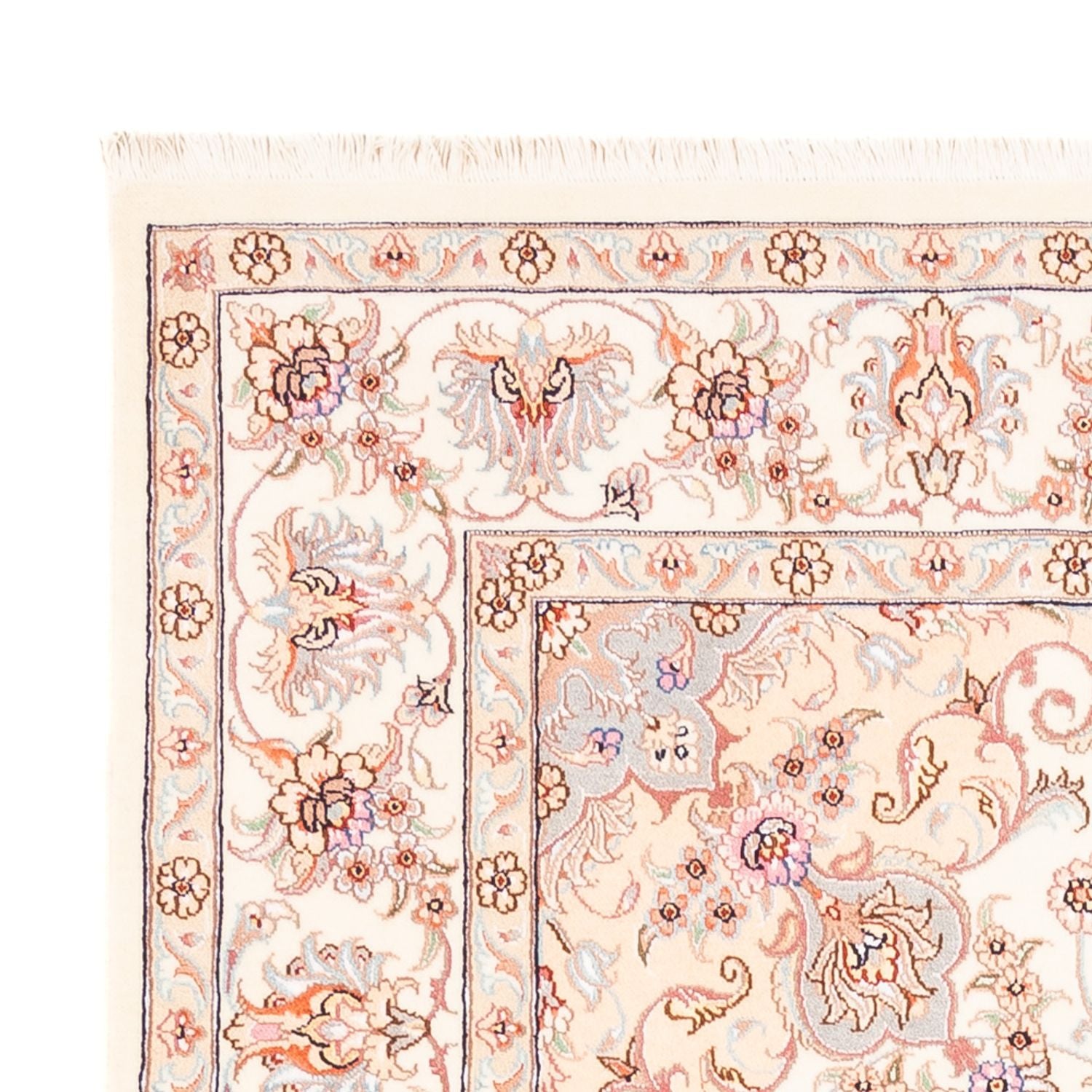 Persisk tæppe - Tabriz - 202 x 150 cm - creme