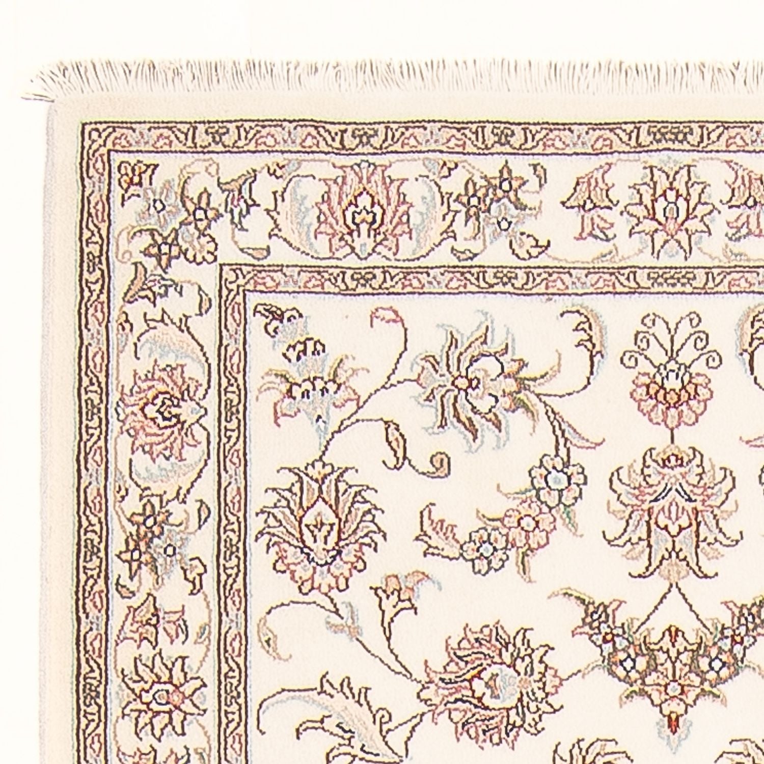 Løber Persisk tæppe - Tabriz - Royal - 298 x 91 cm - creme