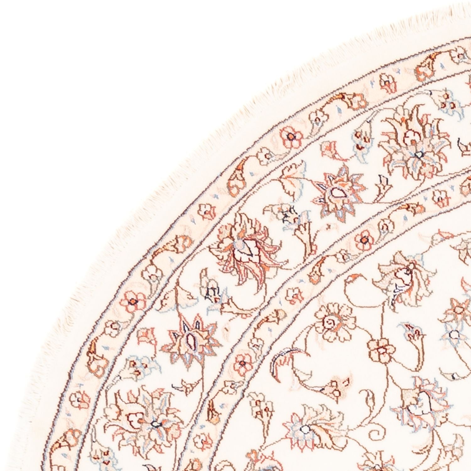 Persisk tæppe - Tabriz rundt  - 153 x 150 cm - creme