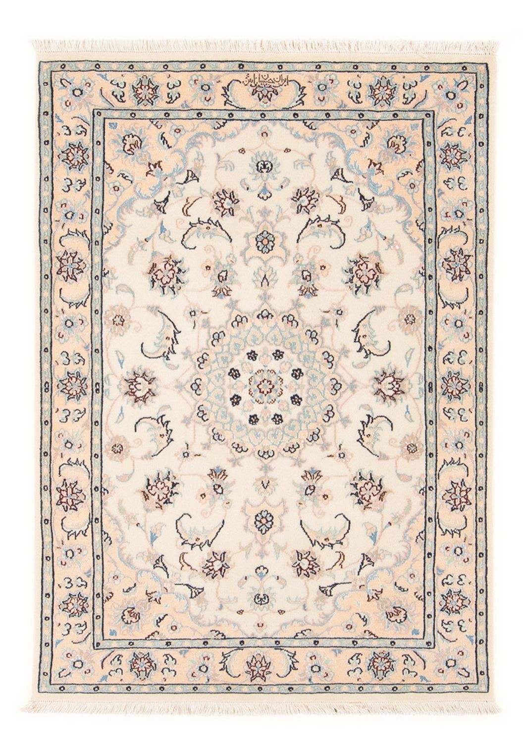 Persisk tæppe - Nain - Premium - 120 x 81 cm - creme