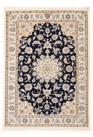Persisk tæppe - Nain - Premium - 120 x 80 cm - mørkeblå