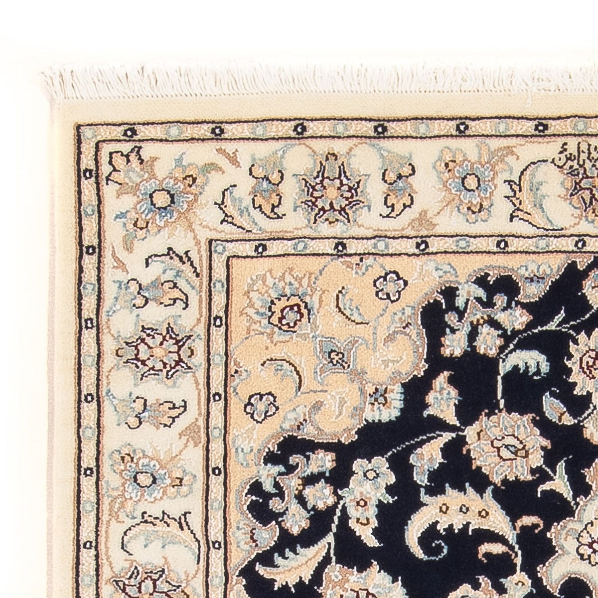 Persisk tæppe - Nain - Premium - 120 x 80 cm - mørkeblå