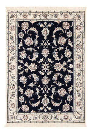 Persisk tæppe - Nain - Premium - 120 x 79 cm - mørkeblå