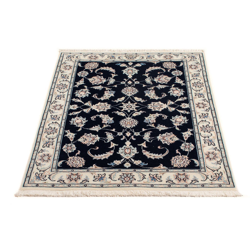 Persisk tæppe - Nain - Premium - 120 x 79 cm - mørkeblå