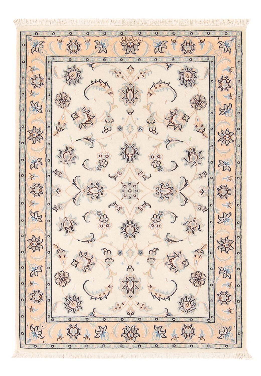 Persisk tæppe - Nain - Premium - 115 x 82 cm - creme