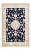 Persisk tæppe - Nain - Premium - 161 x 105 cm - mørkeblå