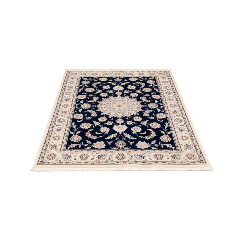 Persisk tæppe - Nain - Premium - 161 x 105 cm - mørkeblå
