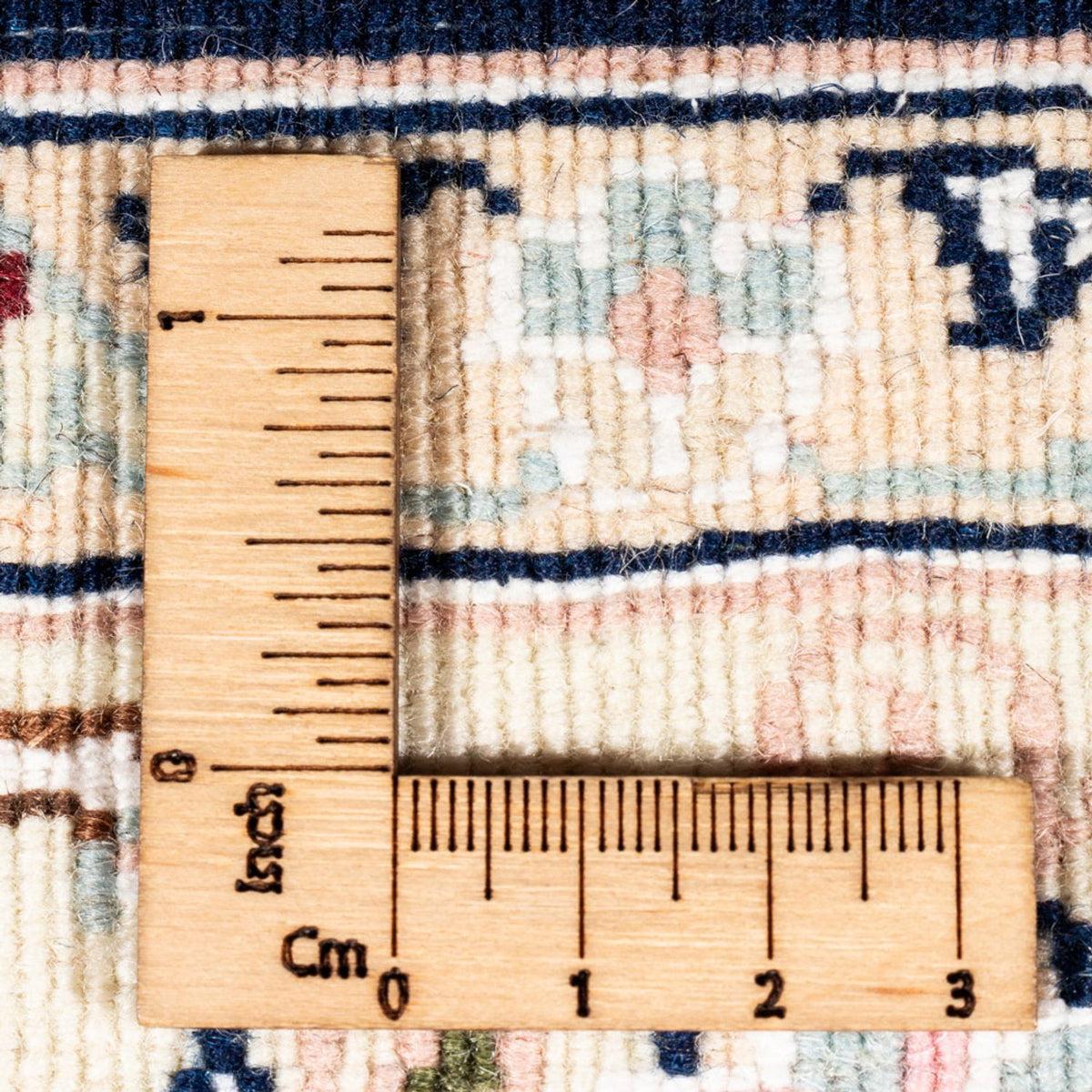 Persisk tæppe - Nain - Premium - 161 x 105 cm - mørkeblå