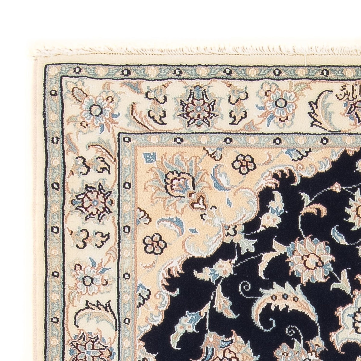 Persisk tæppe - Nain - Premium - 120 x 84 cm - mørkeblå