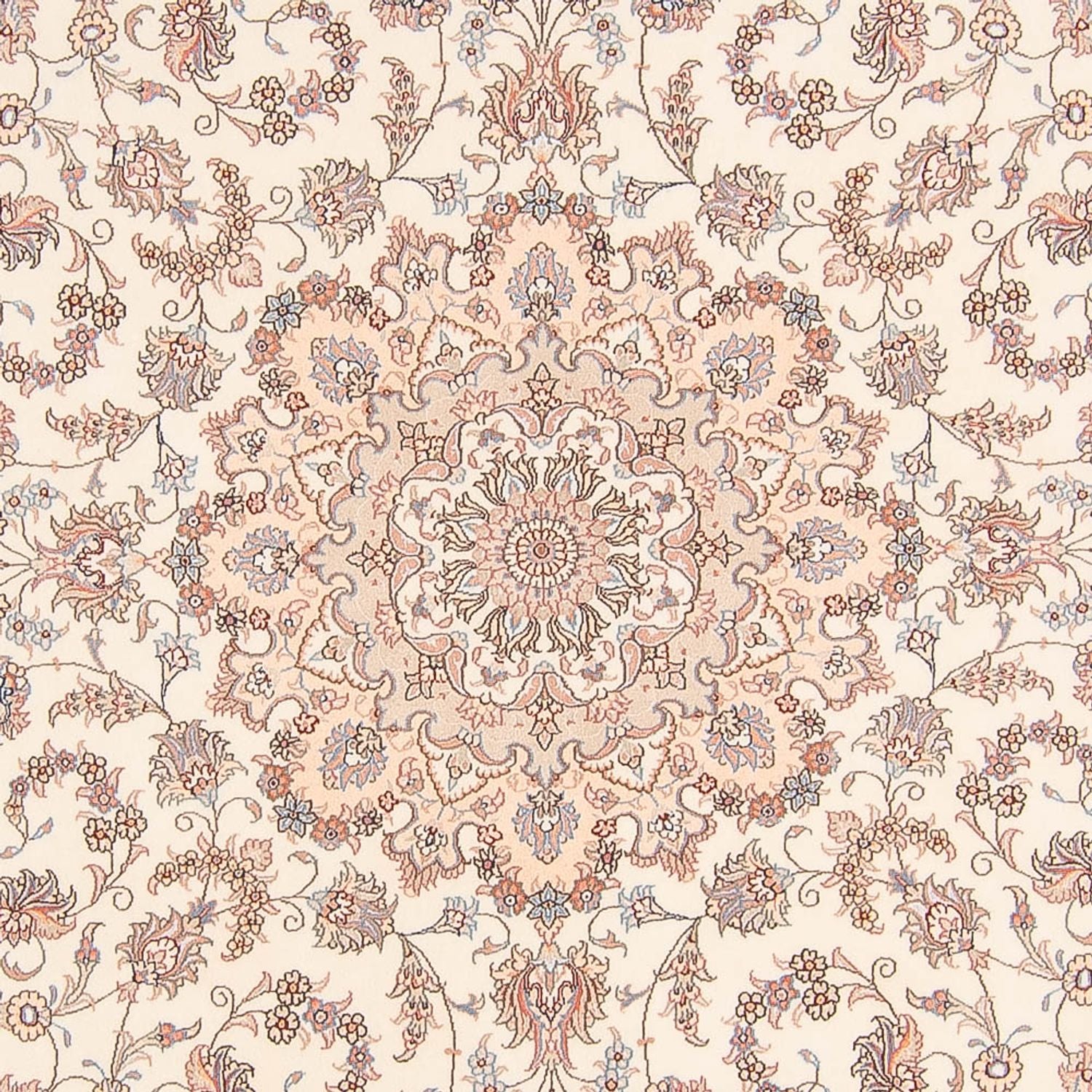 Persisk tæppe - Tabriz - Royal rundt  - 250 x 250 cm - creme