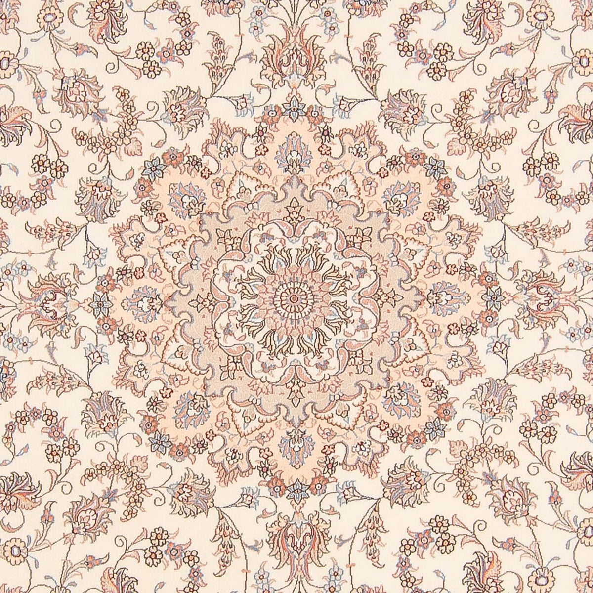 Persisk tæppe - Tabriz - Royal rundt  - 250 x 250 cm - creme
