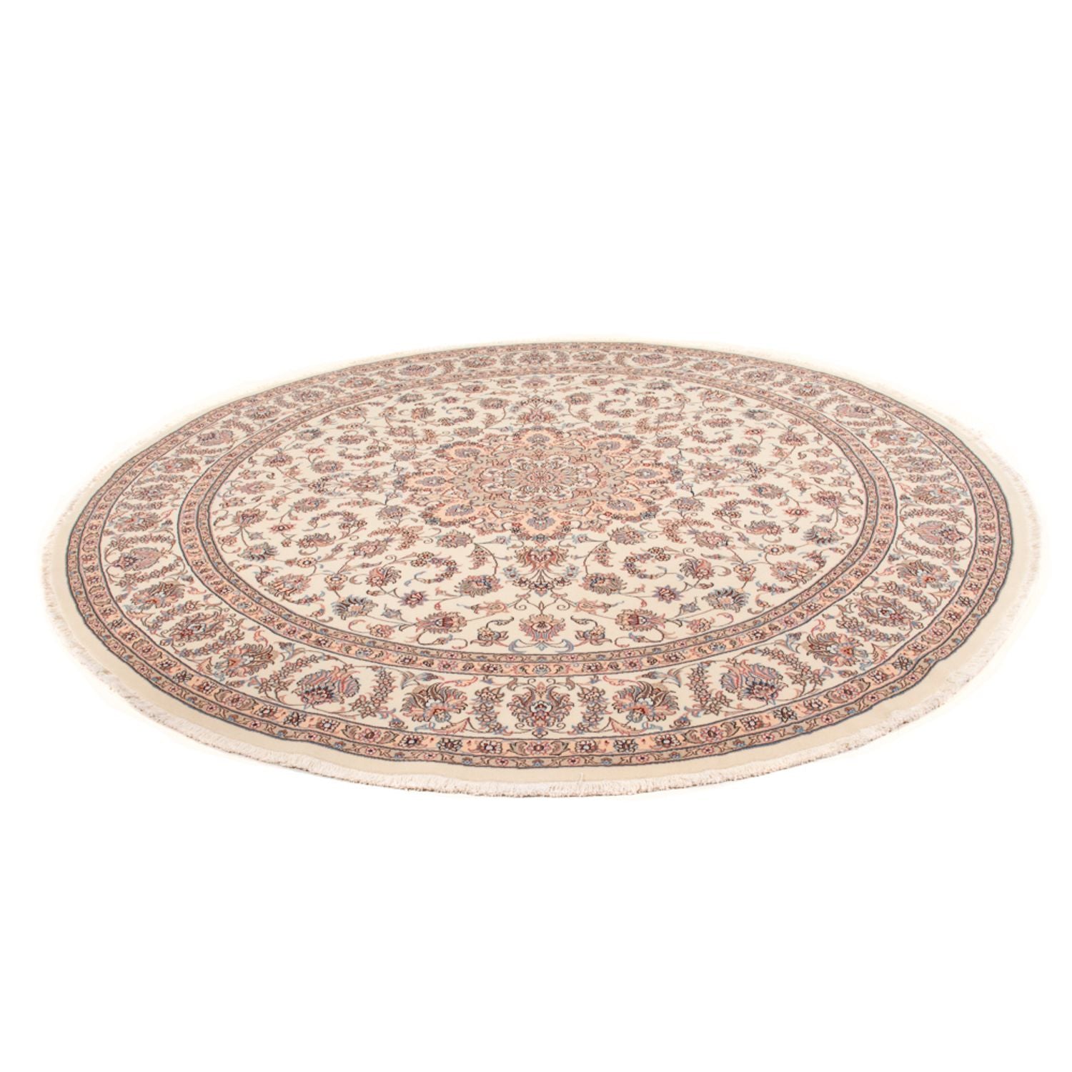Persisk tæppe - Tabriz - Royal rundt  - 250 x 250 cm - creme