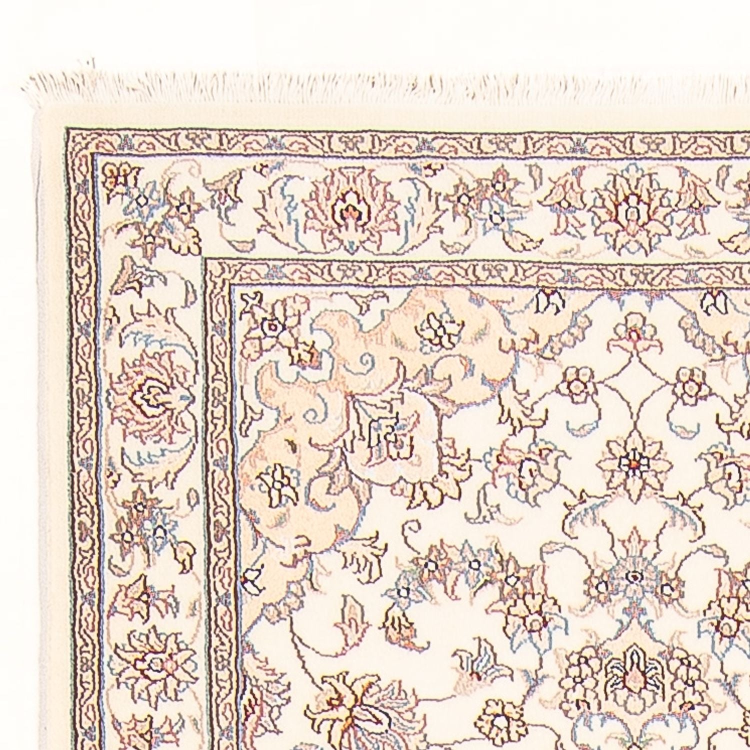 Løber Persisk tæppe - Tabriz - Royal - 298 x 87 cm - creme