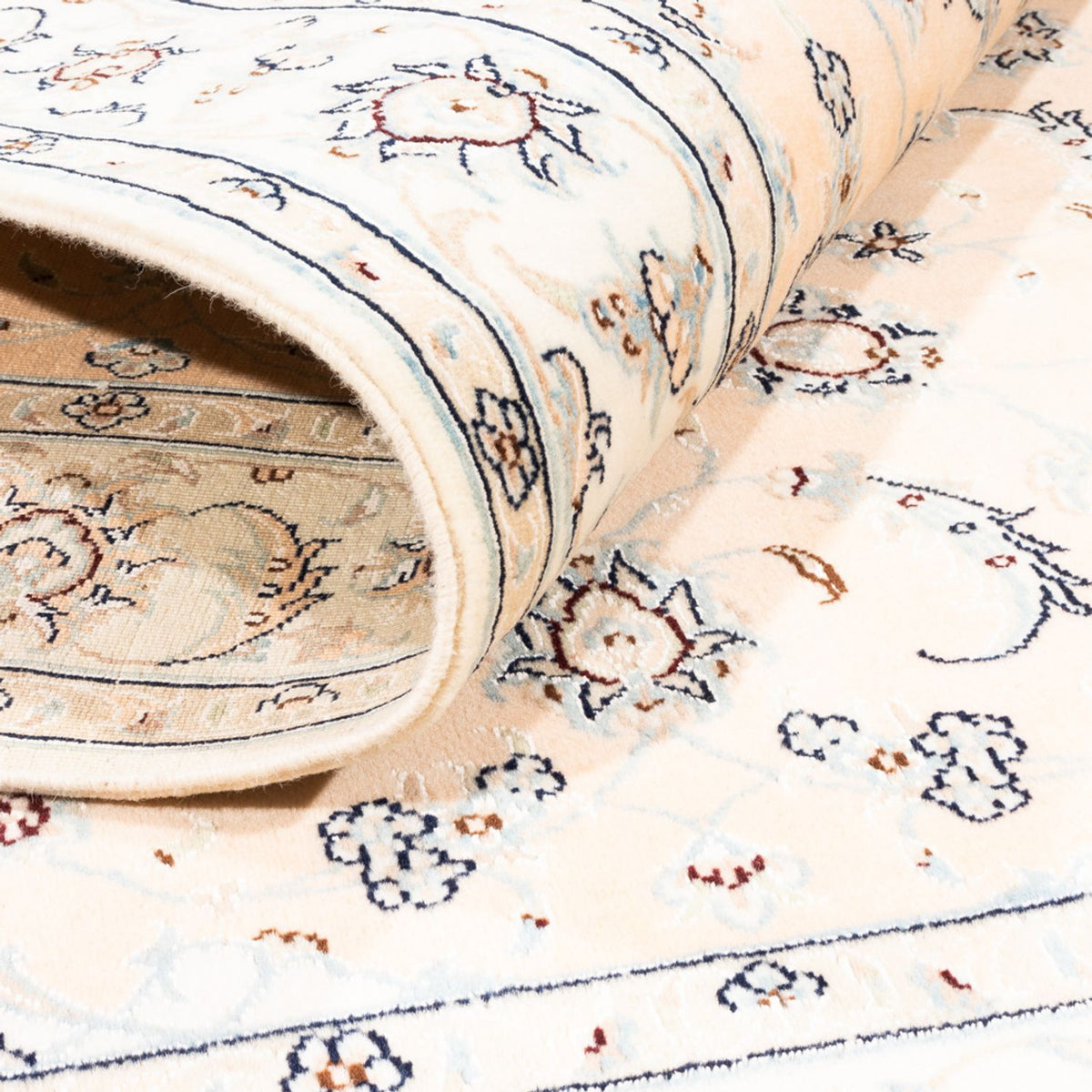 Persisk tæppe - Nain - Premium - 180 x 118 cm - lys beige