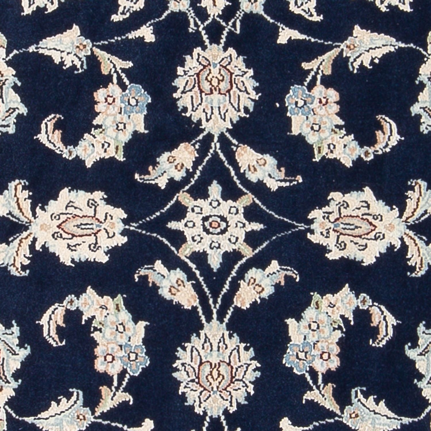 Persisk tæppe - Nain - Premium - 118 x 78 cm - mørkeblå