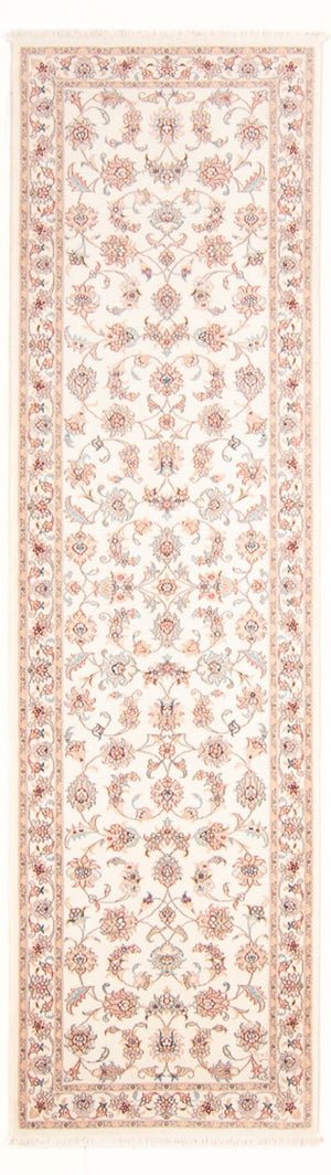 Løber Persisk tæppe - Tabriz - Royal - 292 x 82 cm - creme