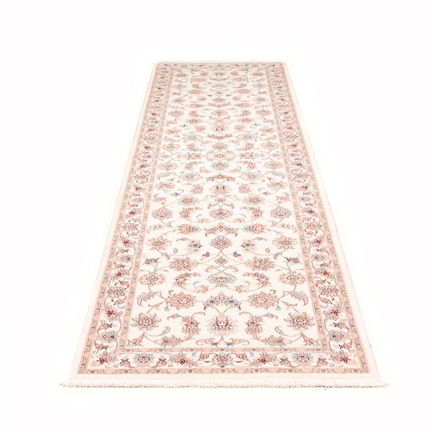 Løber Persisk tæppe - Tabriz - Royal - 292 x 82 cm - creme