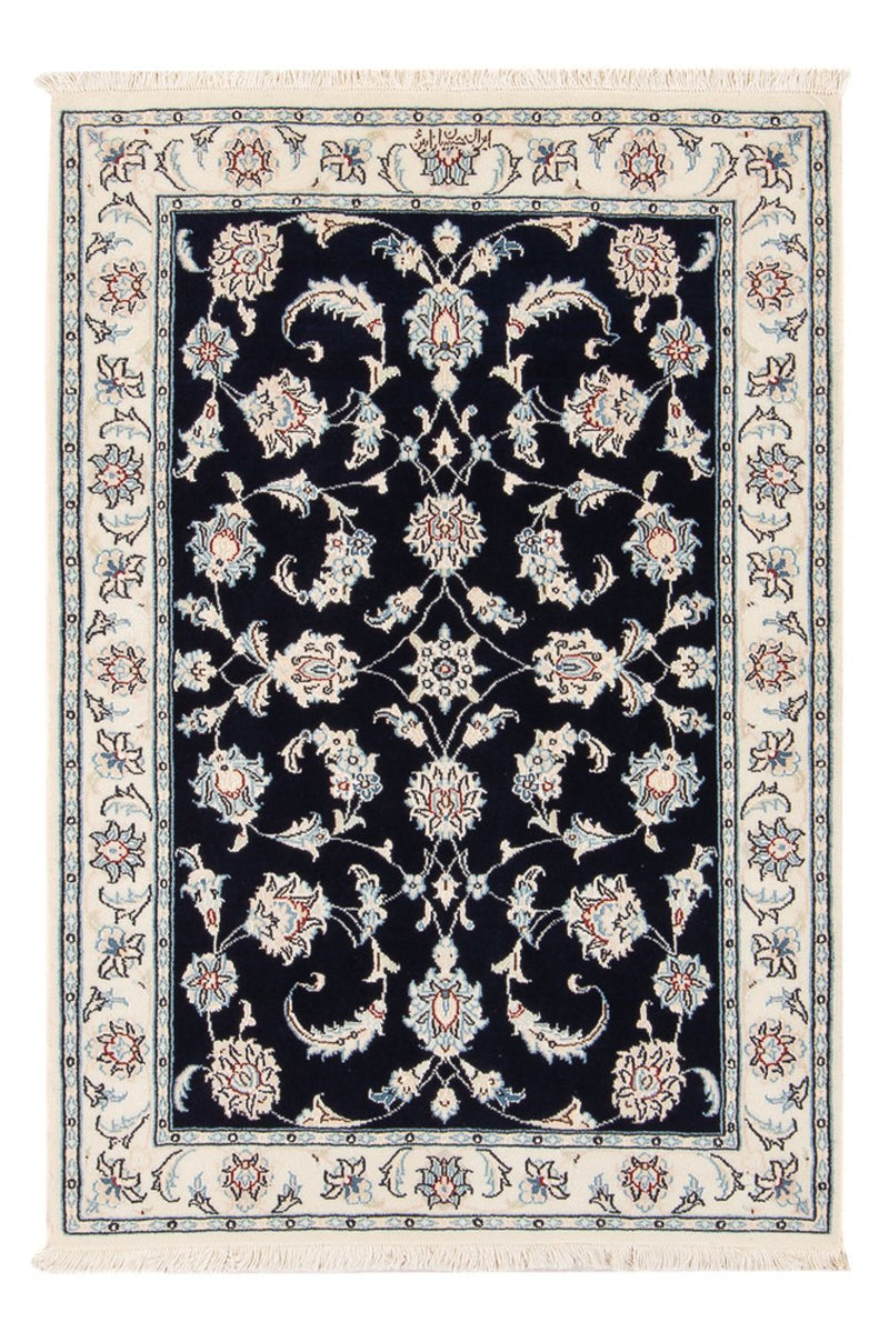 Persisk tæppe - Nain - Premium - 120 x 80 cm - mørkeblå