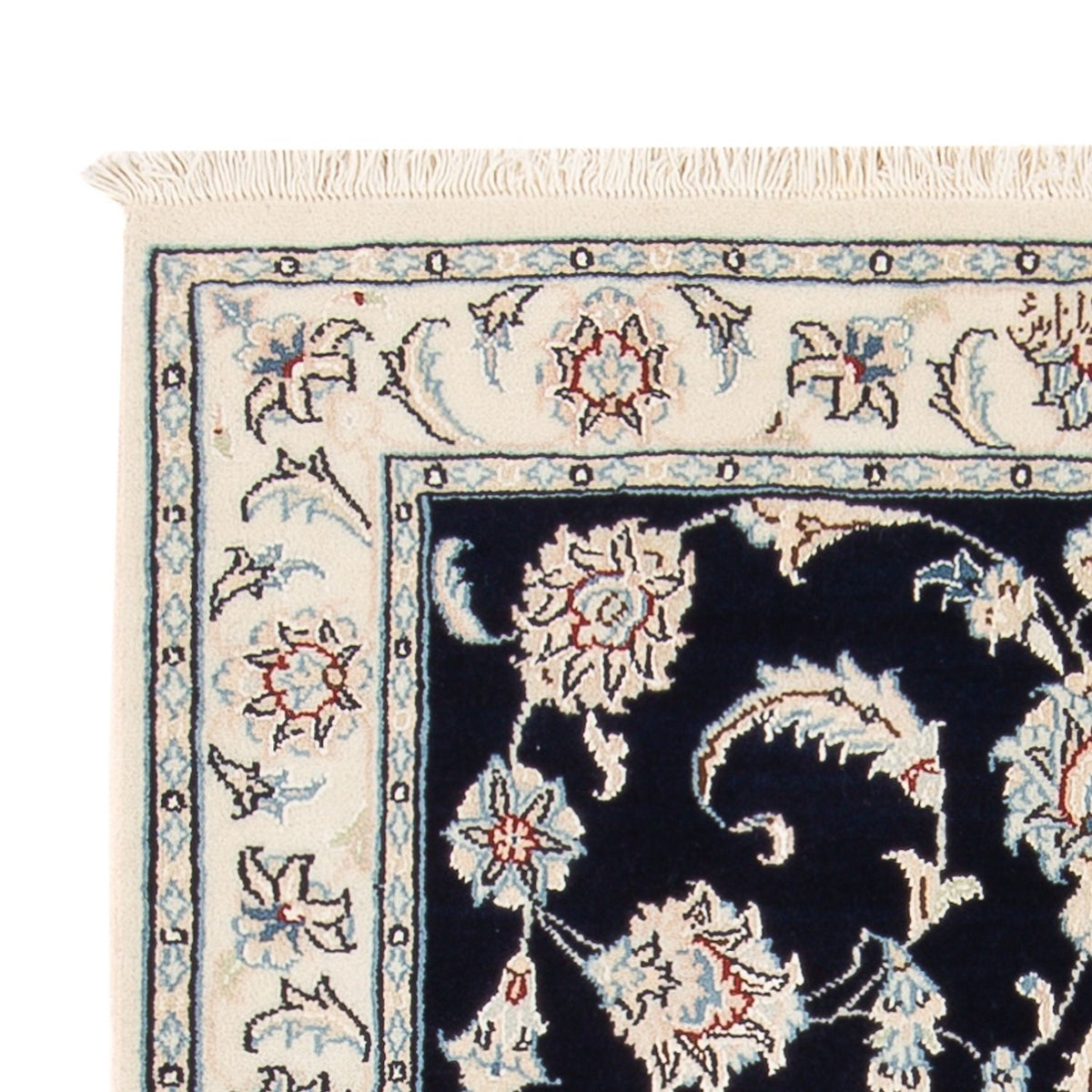 Persisk tæppe - Nain - Premium - 120 x 80 cm - mørkeblå