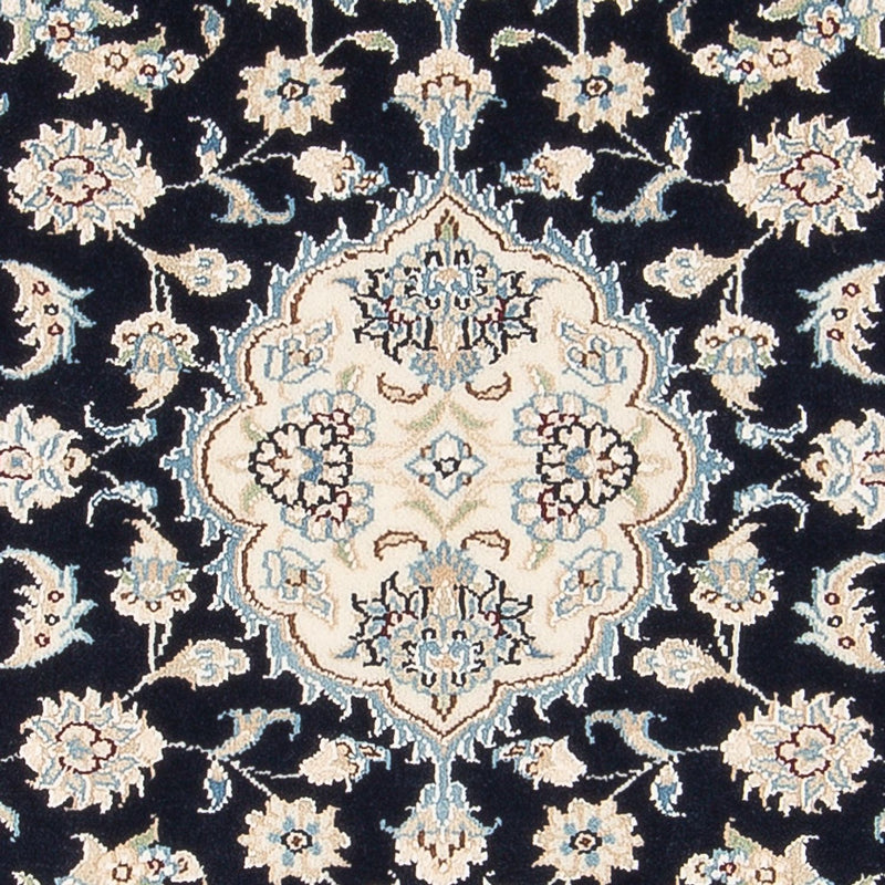 Persisk tæppe - Nain - Premium - 138 x 82 cm - mørkeblå