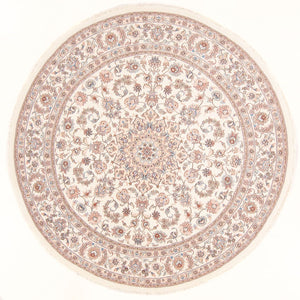 Persisk tæppe - Tabriz - Royal rundt  - 202 x 196 cm - creme