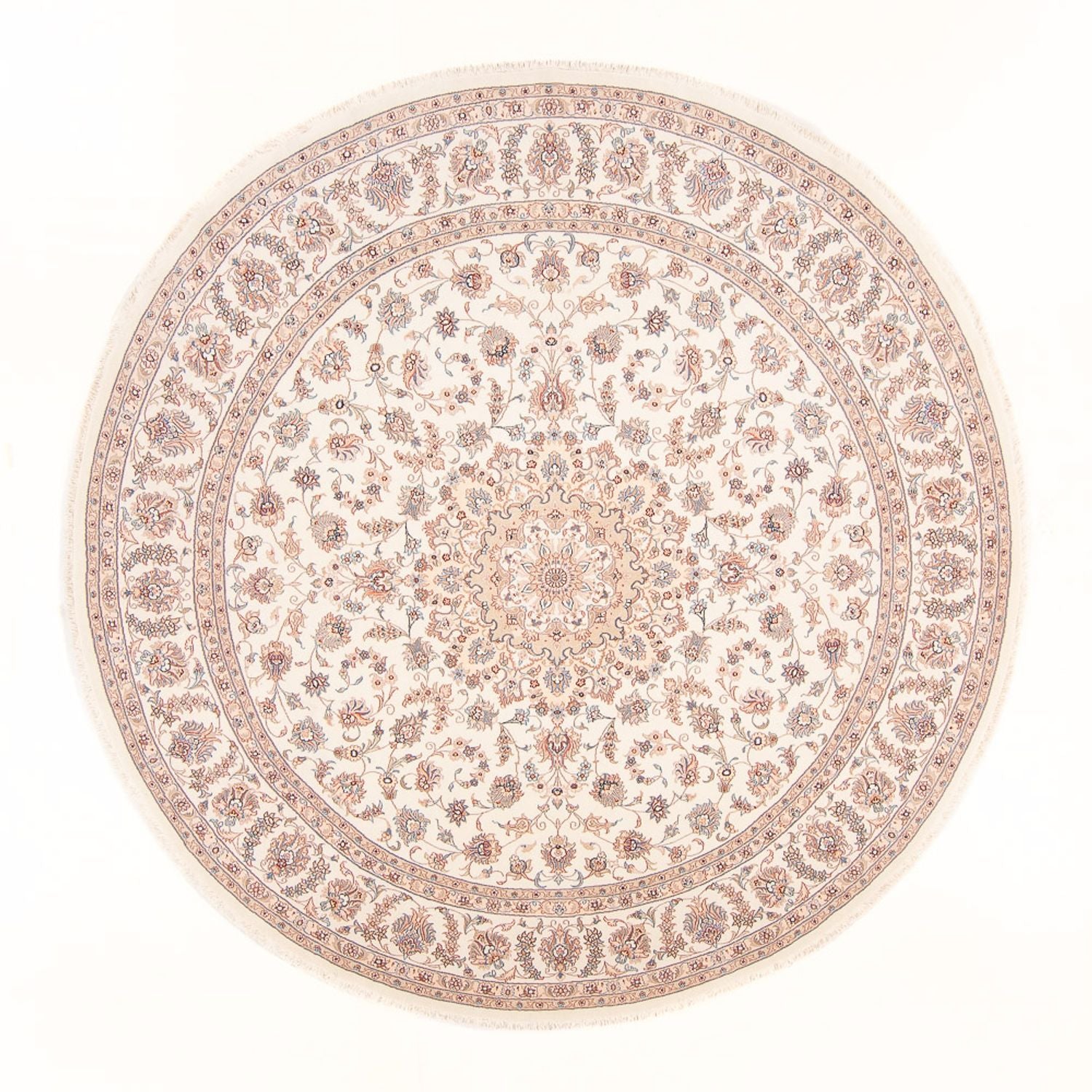 Persisk tæppe - Tabriz - Royal rundt  - 250 x 250 cm - creme