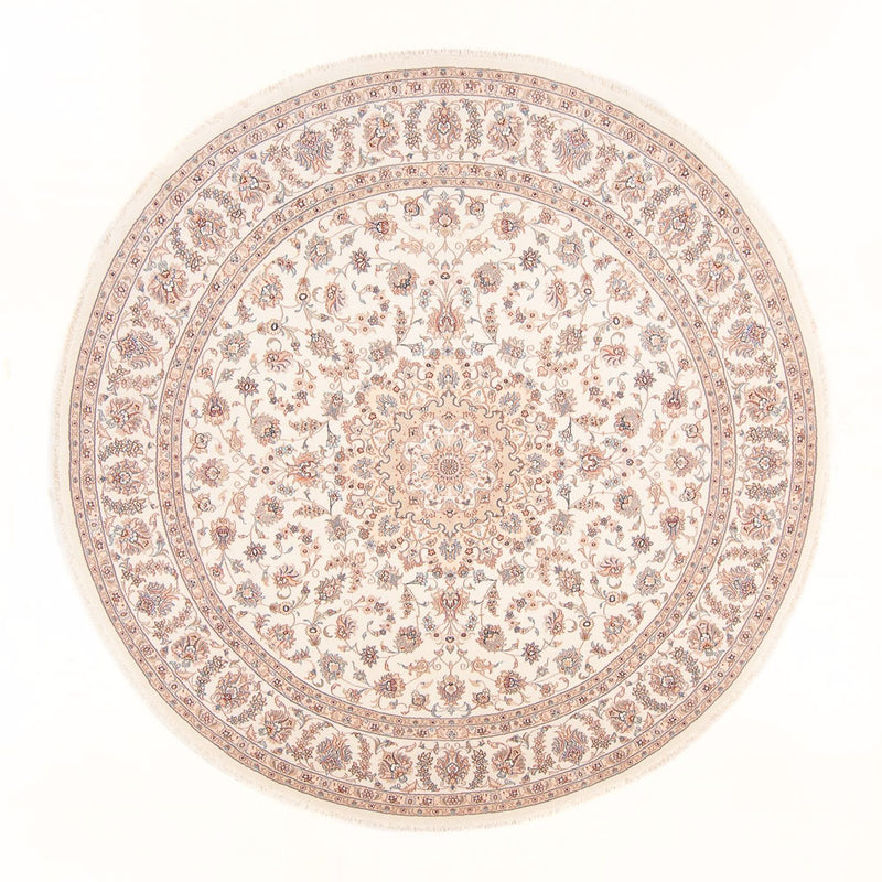 Persisk tæppe - Tabriz - Royal rundt  - 250 x 250 cm - creme