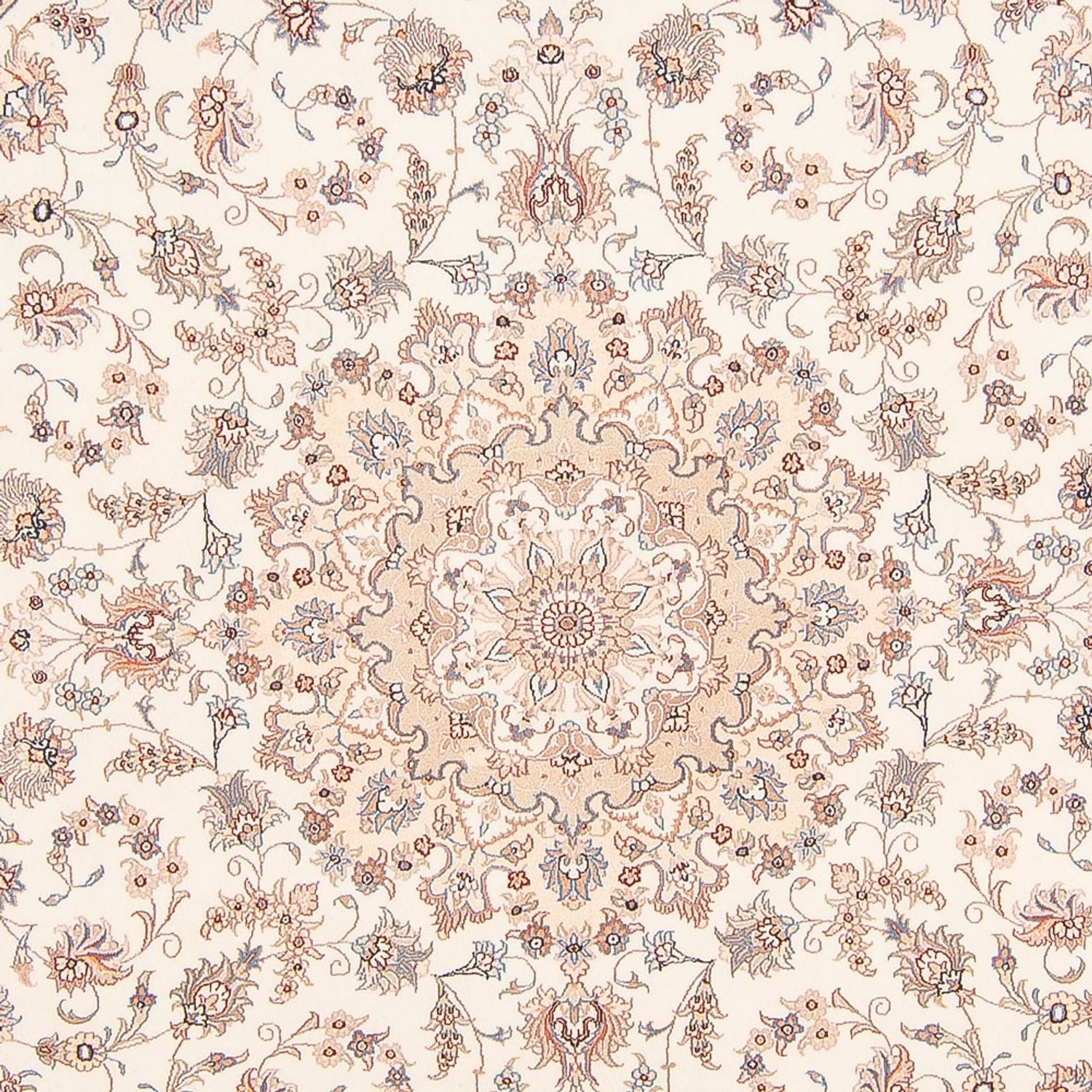 Persisk tæppe - Tabriz - Royal rundt  - 250 x 250 cm - creme