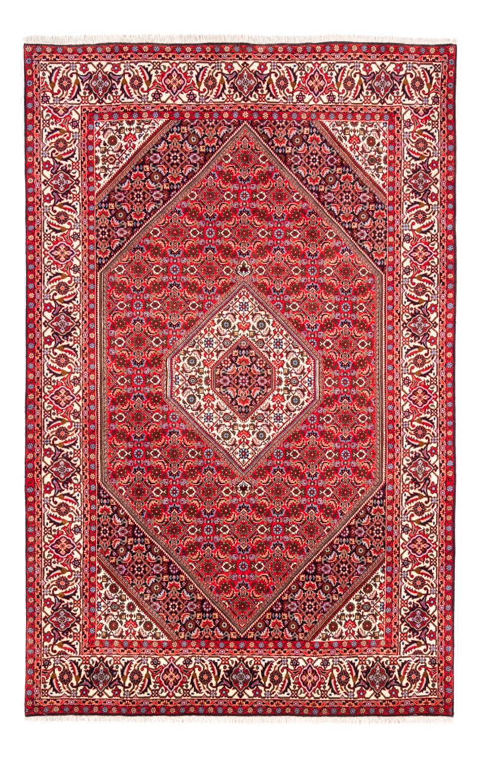 Persisk tæppe - Bijar - 253 x 170 cm - rød