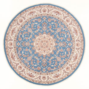 Persisk tæppe - Tabriz - Royal rundt  - 200 x 200 cm - lyseblå