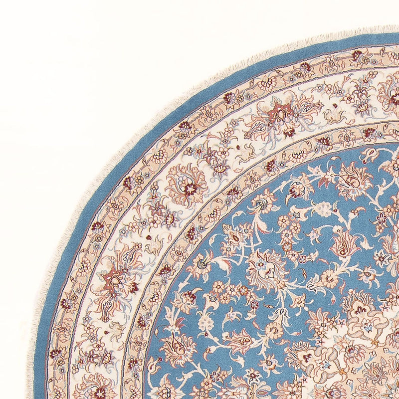 Persisk tæppe - Tabriz - Royal rundt  - 200 x 200 cm - lyseblå