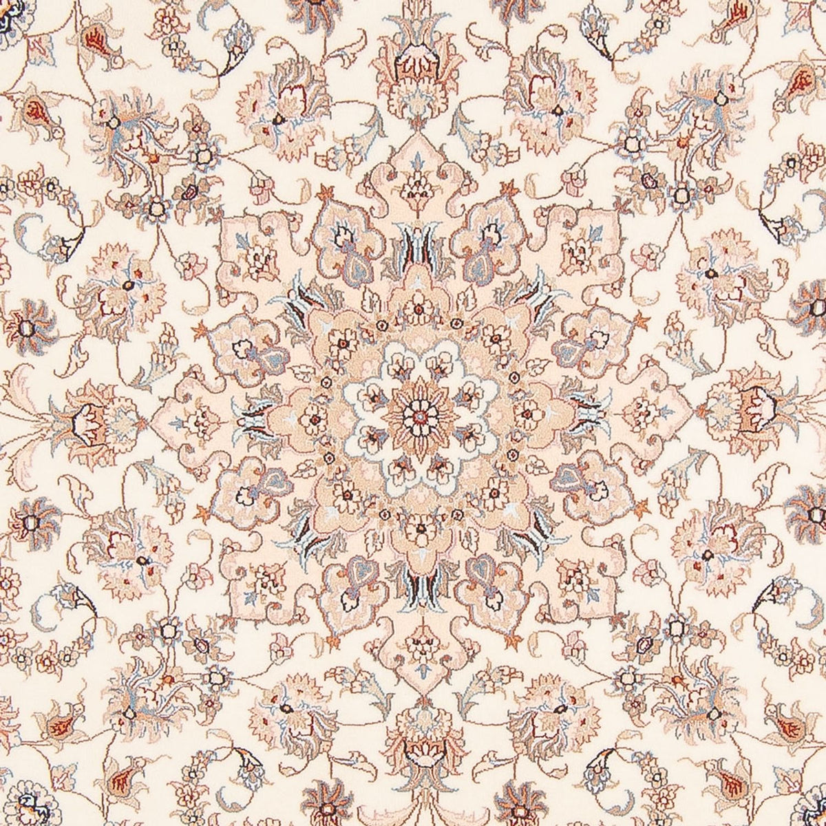 Persisk tæppe - Tabriz - Royal rundt  - 200 x 200 cm - creme