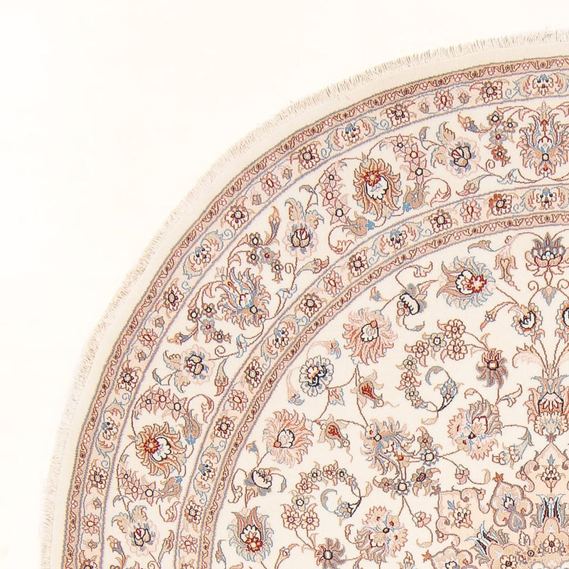 Persisk tæppe - Tabriz - Royal rundt  - 200 x 200 cm - creme