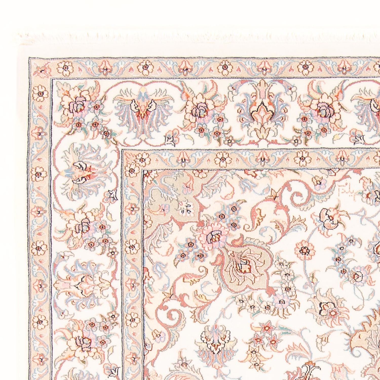 Persisk tæppe - Tabriz - Royal - 198 x 152 cm - creme