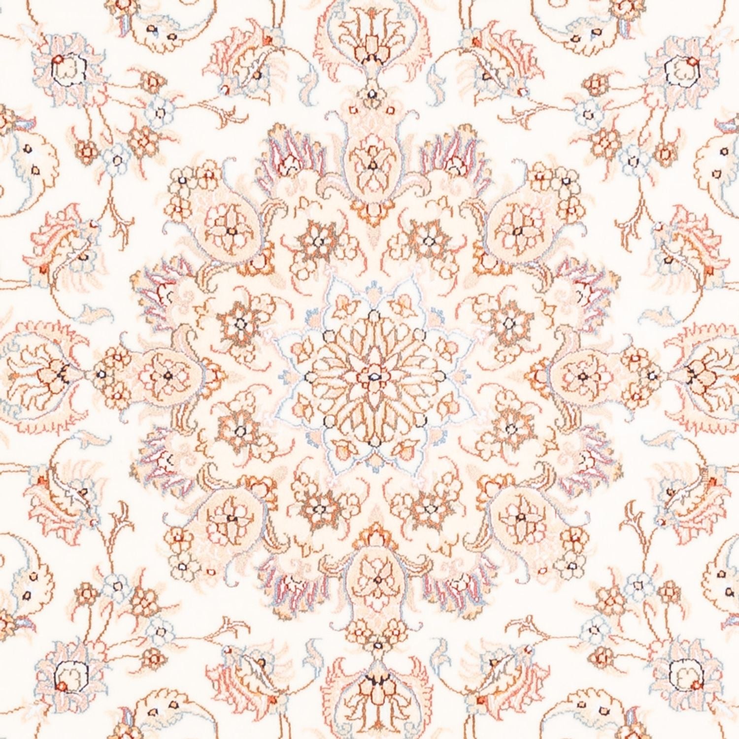 Persisk tæppe - Tabriz rundt  - 150 x 150 cm - creme
