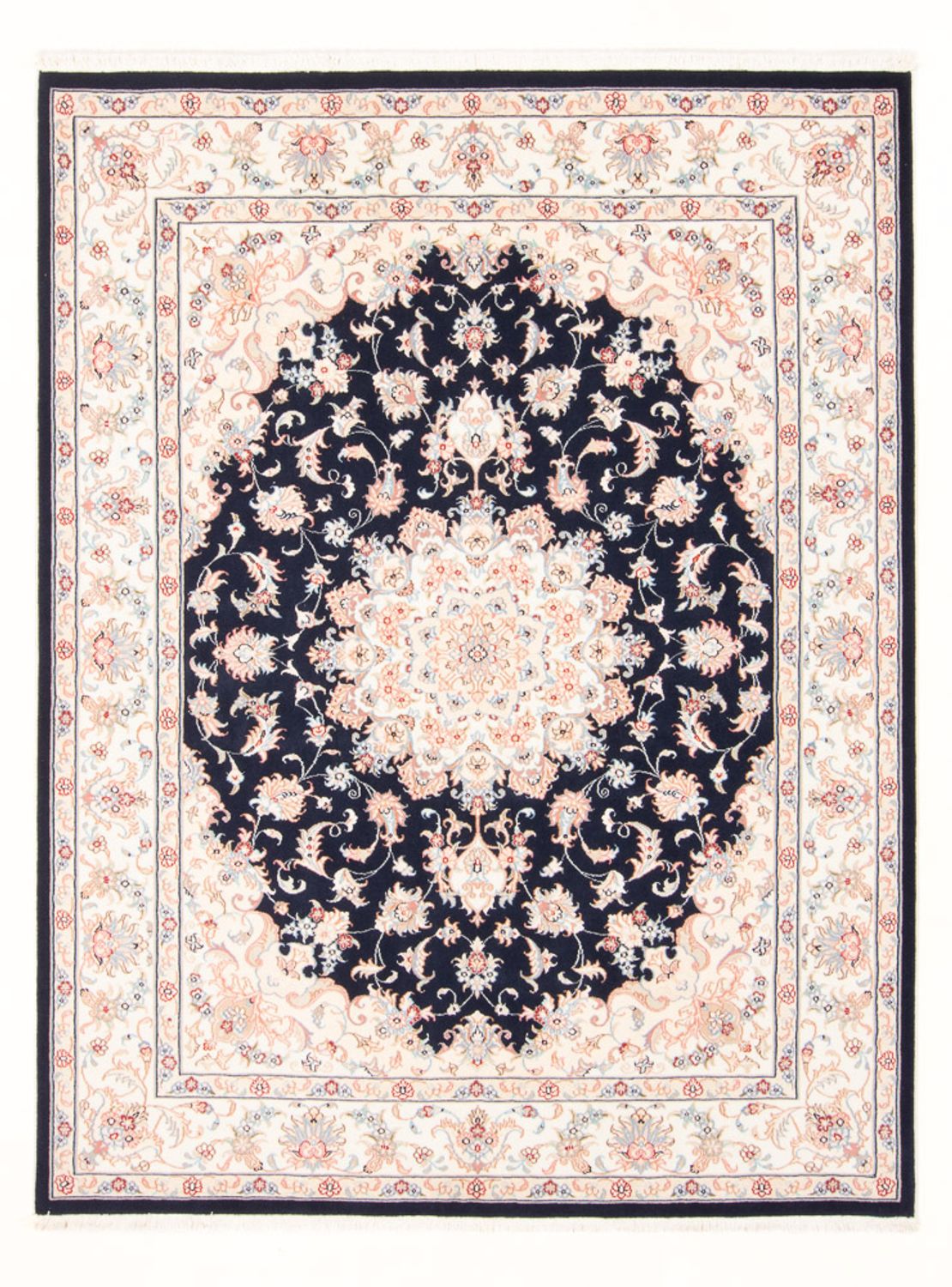 Persisk tæppe - Tabriz - Royal - 200 x 149 cm - mørkeblå