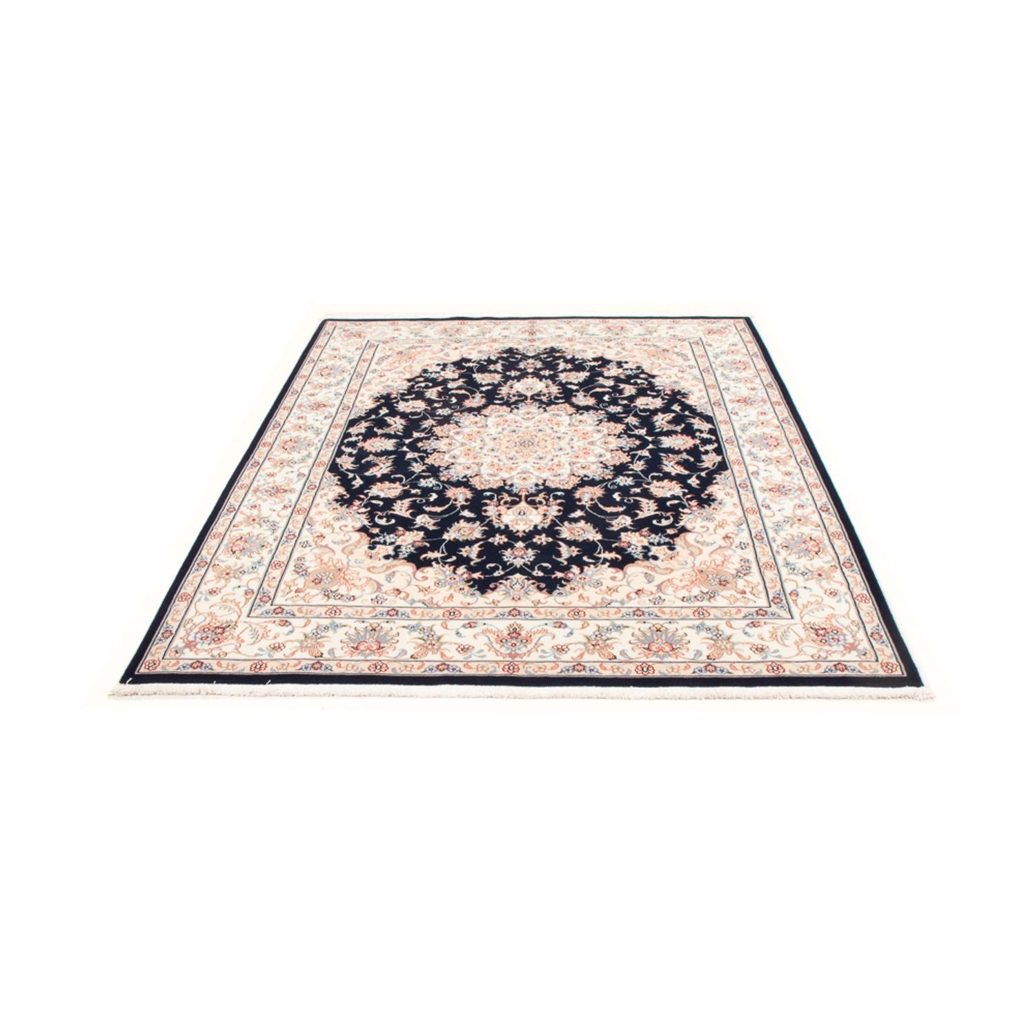 Persisk tæppe - Tabriz - Royal - 200 x 149 cm - mørkeblå