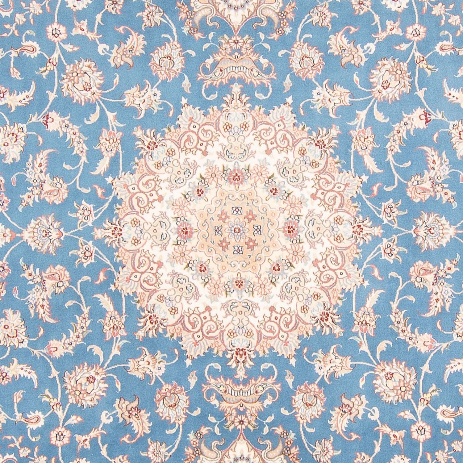 Persisk tæppe - Tabriz - Royal - 300 x 200 cm - lyseblå