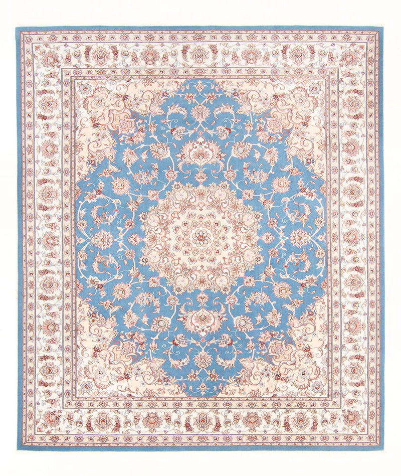 Persisk tæppe - Tabriz - Royal - 253 x 197 cm - lyseblå
