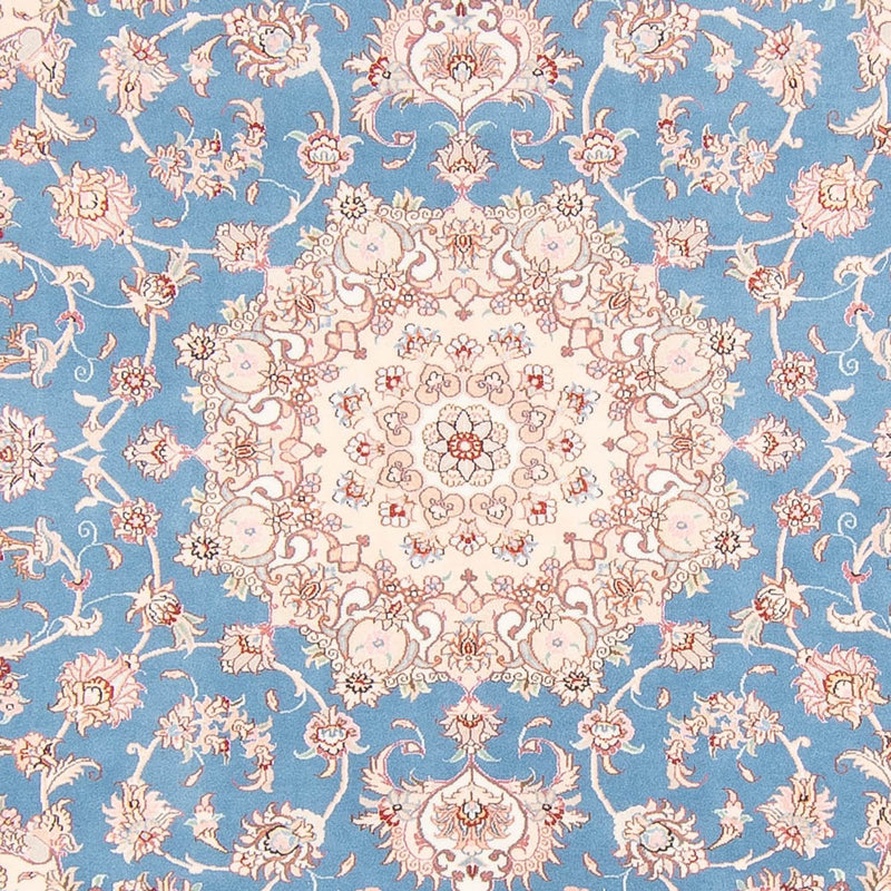 Persisk tæppe - Tabriz - Royal - 253 x 197 cm - lyseblå