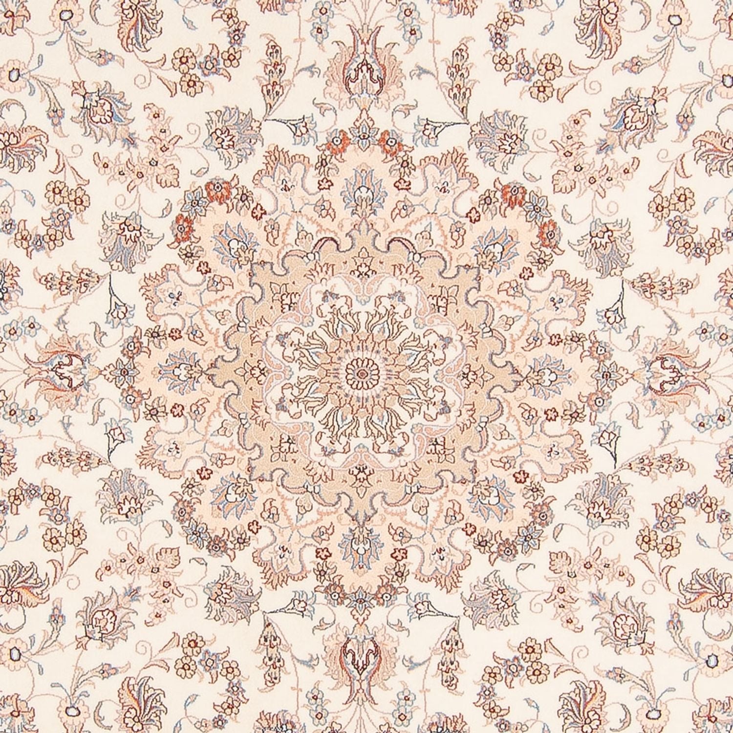 Persisk tæppe - Tabriz - Royal rundt  - 248 x 248 cm - creme