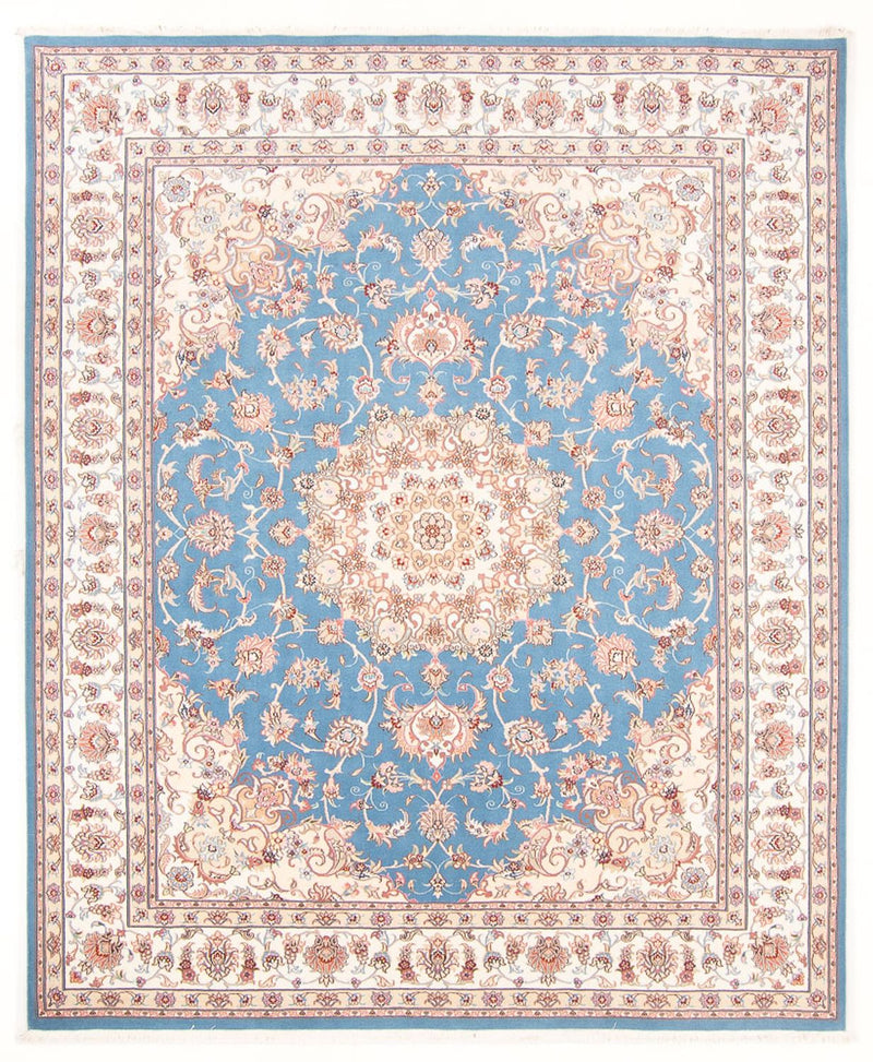 Persisk tæppe - Tabriz - Royal - 251 x 200 cm - lyseblå