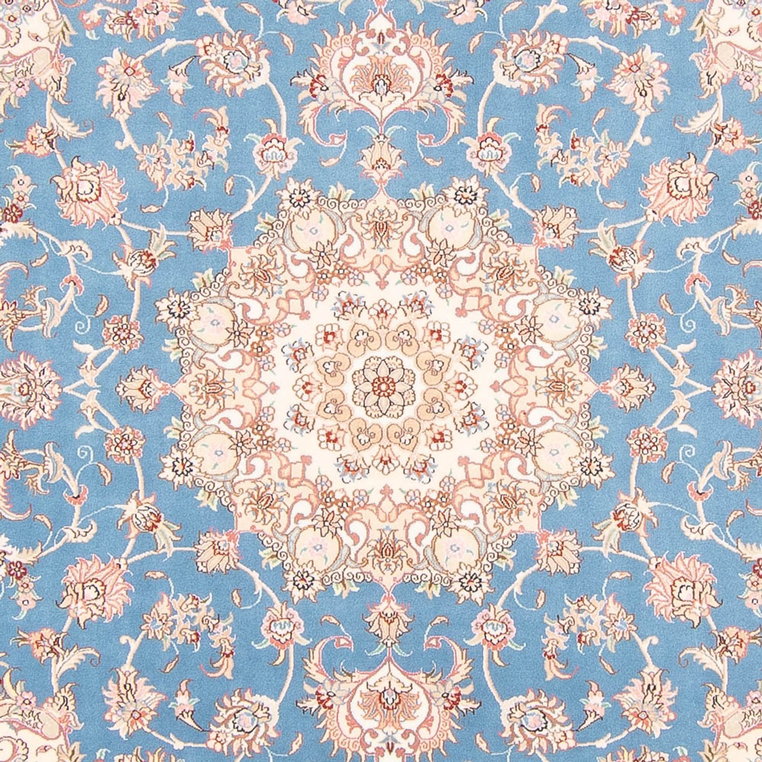 Persisk tæppe - Tabriz - Royal - 251 x 200 cm - lyseblå