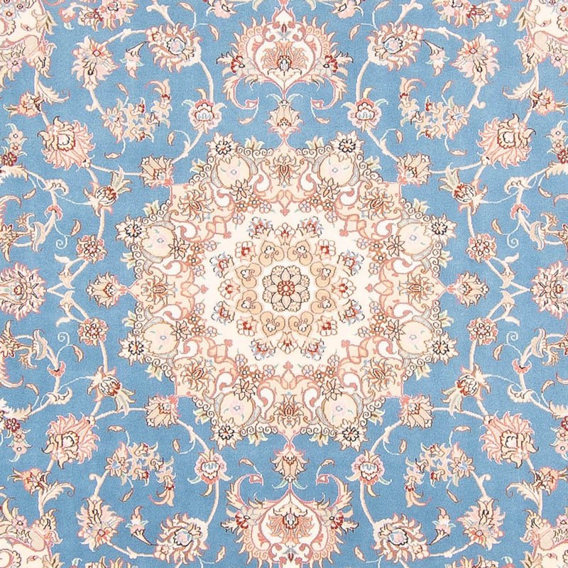 Persisk tæppe - Tabriz - Royal - 251 x 200 cm - lyseblå