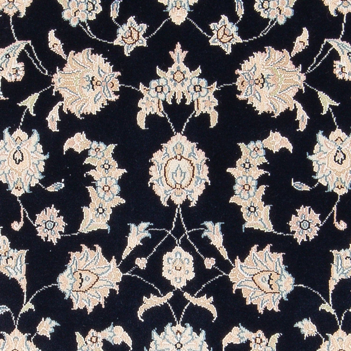 Persisk tæppe - Nain - Premium - 148 x 74 cm - mørkeblå